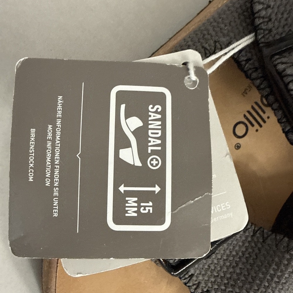 New Birkenstock Gabriela Papillio Platform Sandal Sz 41 Gray Anthracite Canvas - Picture 11 of 14